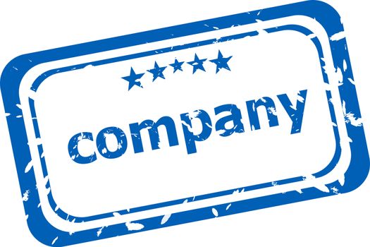 company on rubber stamp over a white background