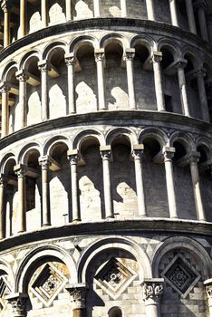 Arches and Columns in Leaning Tower of Pisa