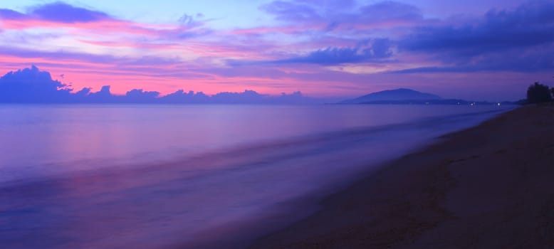 Beautiful sunrise above the sea, Thailand