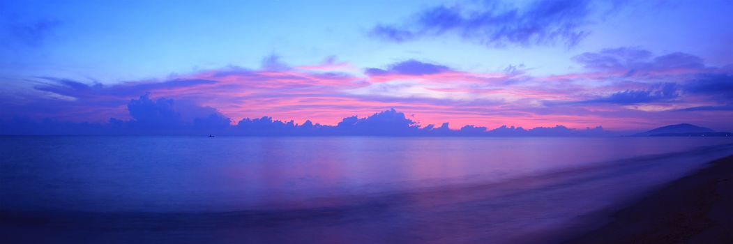 Beautiful sunrise above the sea, Thailand