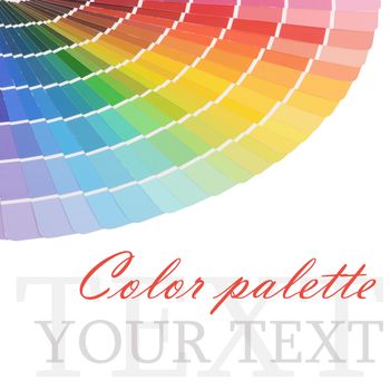 The color palette isolated on white background