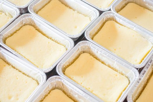 Group of square box cheese cake, stock photo