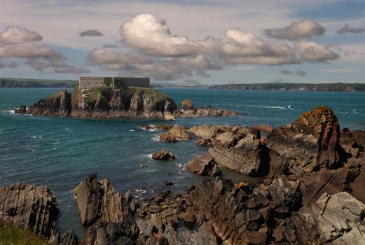 The fort on Thorn island was built in the 1850s to guard the Royal dockyard at Pembroke.