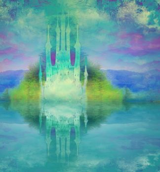 abstract fairytale castle