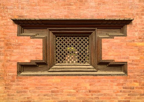 Traditional wooden Nepalese window called Ankhi jhyal