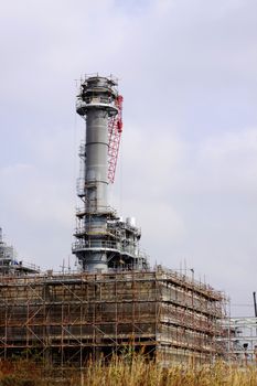 Construction site of a new electric power plant