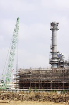 Construction site of a new electric power plant