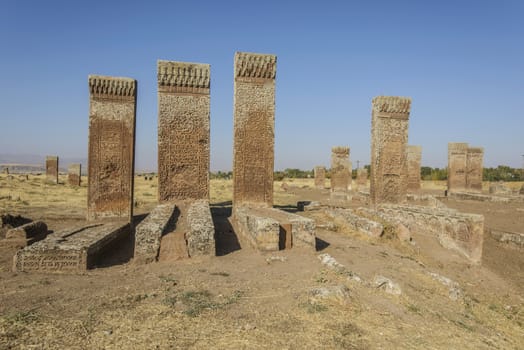 seljuk turk cemetery in ahlat, bitlis