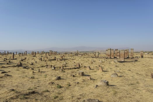 seljuk turk cemetery in ahlat, bitlis