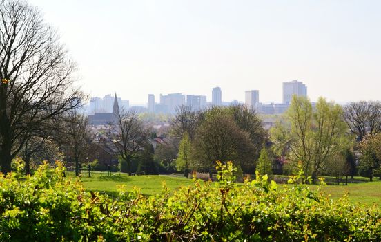 An image of a City park photographed in the Spring.