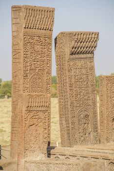 seljuk turk cemetery in ahlat, bitlis