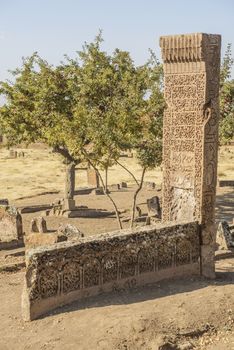 seljuk turk cemetery in ahlat, bitlis