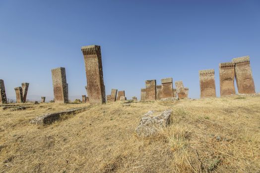 seljuk turk cemetery in ahlat, bitlis