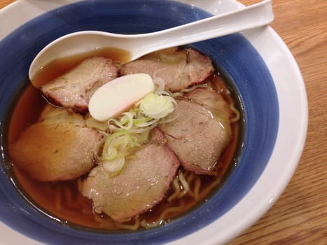 the dish of pork ramen, chacu men