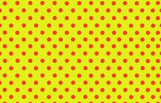 the orange polka dot with yellow background
