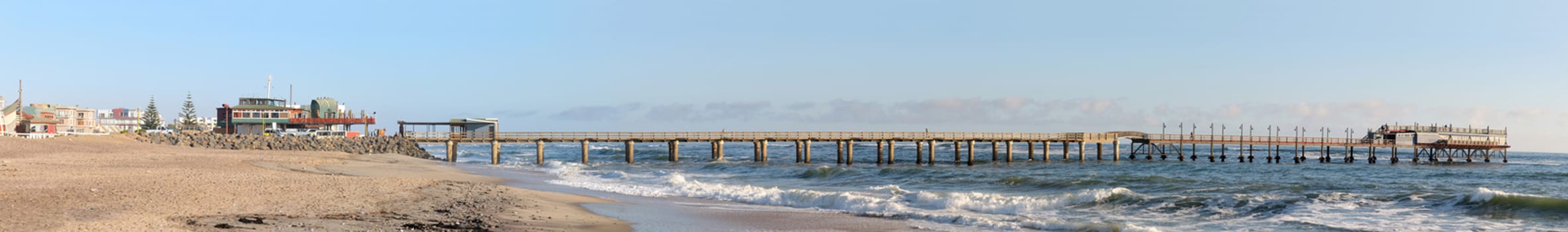 Old historic German jetty in Swakopmund Namibia
