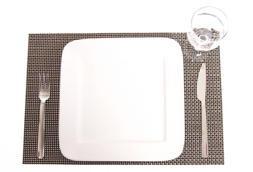 Simple Table set on a placemat

