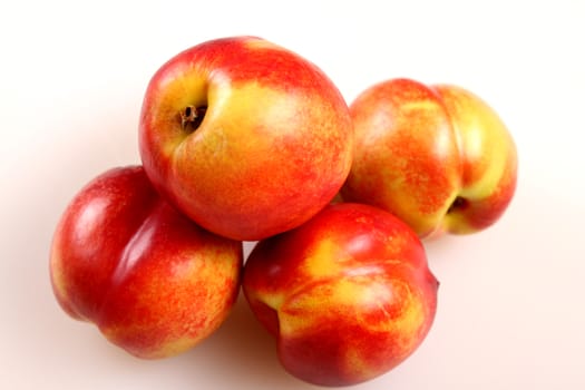 Nectarines on the kitchen table close up
