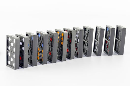 black domino isolated on white background