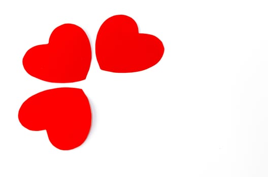 red heart isolated on white background