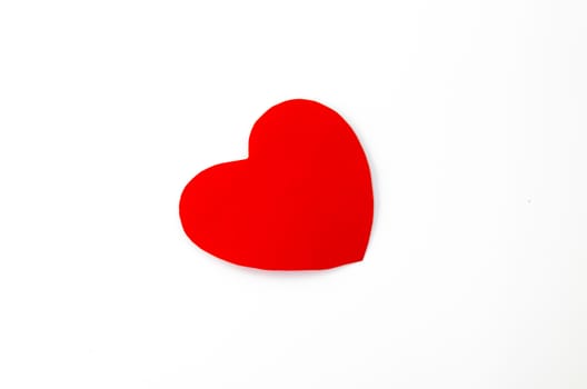 red heart isolated on white background