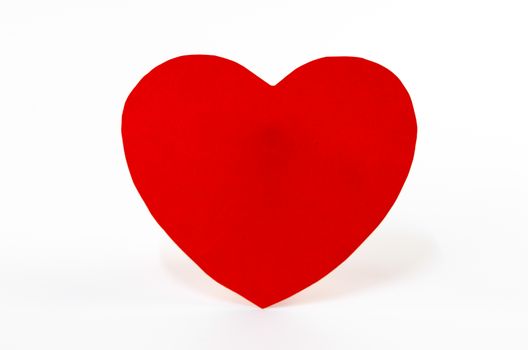 red heart isolated on white background