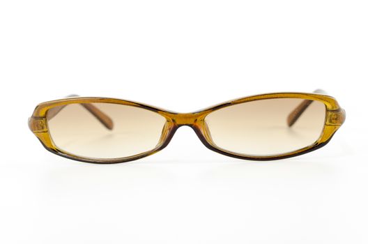brown sunglasses isolated on white background