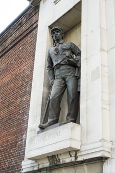 LONDON, UK - NOVEMBER 13: Statue of African explorer David Livingstone outside the Royal Geographical Building. November 13, 2013 in London.