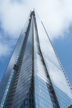 LONDON, UK - September 29: The Shard, the controversial landmark in the London Bridge area, stands at 310 meters high. September 29, 2013 in London.