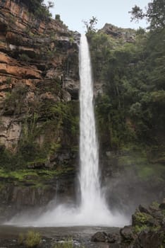 lone creek falls waterfall near sabie in the area of hazeview south africa