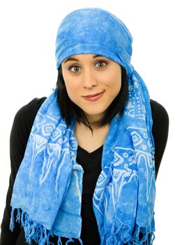 young beautiful woman in a studio portrait