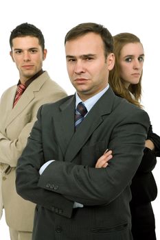 young business team, isolated on white background