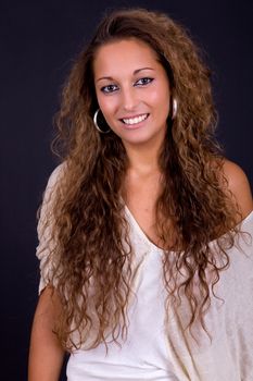 an young beautiful woman close up portrait