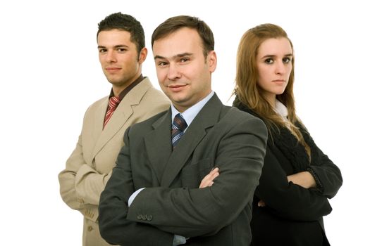 young business team, isolated on white background