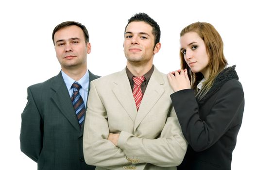 young business team, isolated on white background