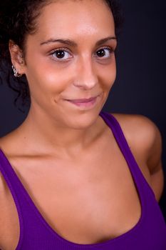 an young beautiful woman close up portrait