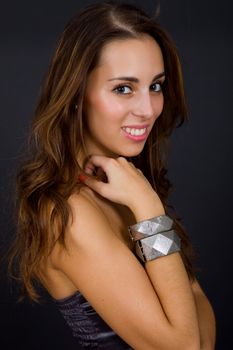 an young beautiful woman close up portrait