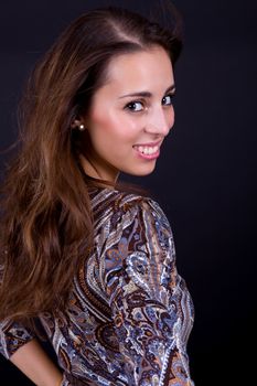 an young beautiful woman close up portrait