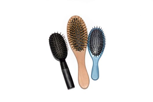The comb brush isolated from white background.