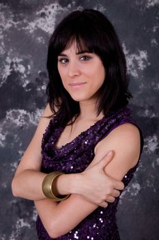 an young beautiful woman, close up portrait