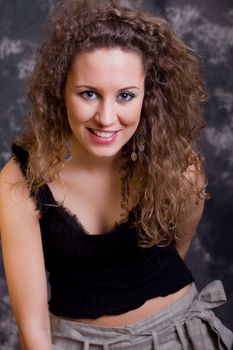 an young beautiful woman close up portrait