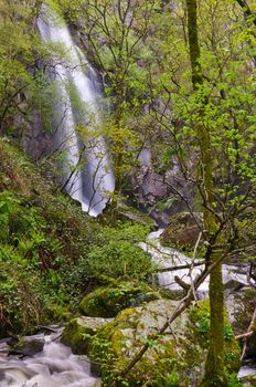 Aguianza River  falls 40m a few meters before flowing into Miño River