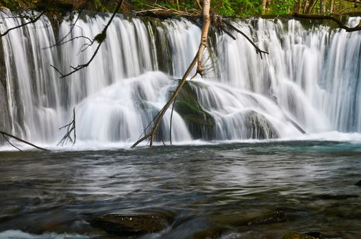 Cabe river Waterfall in San Pedro do Incio, in O Caurel (or Courel) Mountain Range, Lugo, Spain