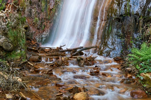 Cobo River waterfall (aka O Rexio waterfall)  in Folgoso do Courel (or Caurel), Lugo, Spain