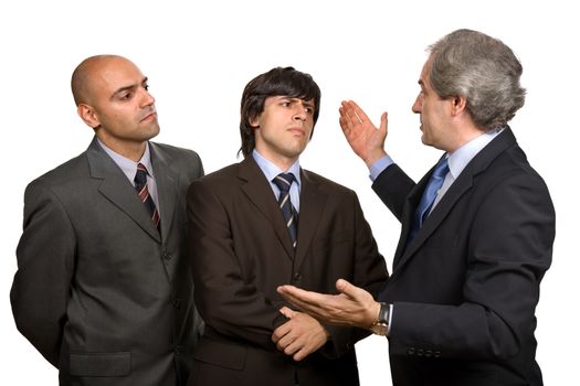 three business man isolated on white background