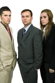 young business team, isolated on white background