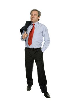 mature business man isolated on white background