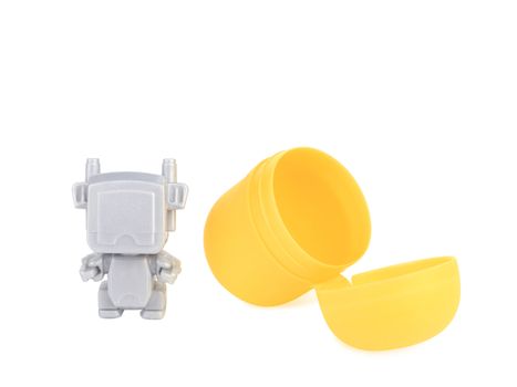 Toy from Kinder surprise. Isolated on a white background.