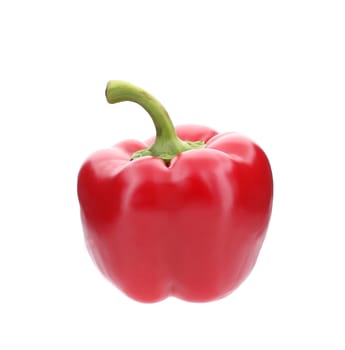 Sweet red pepper. Isolated on a white background.