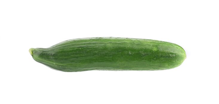 Fresh cucumber. Isolated on a white background.